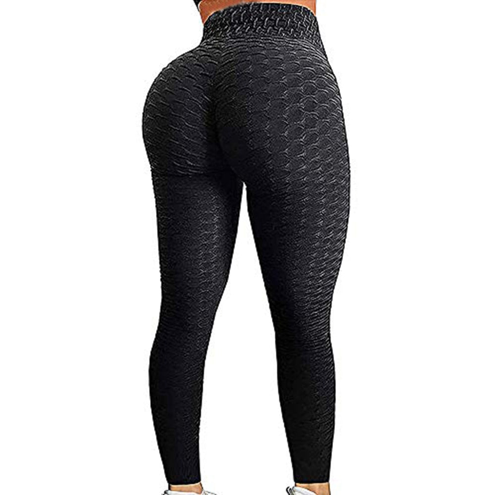  Fanteecy Women Sexy Yoga Pants Ruched Butt Lift High Waist  Tummy Control Elastic Legging Hip Push up Workout Stretch Tights (L, Gray)  : Movies & TV